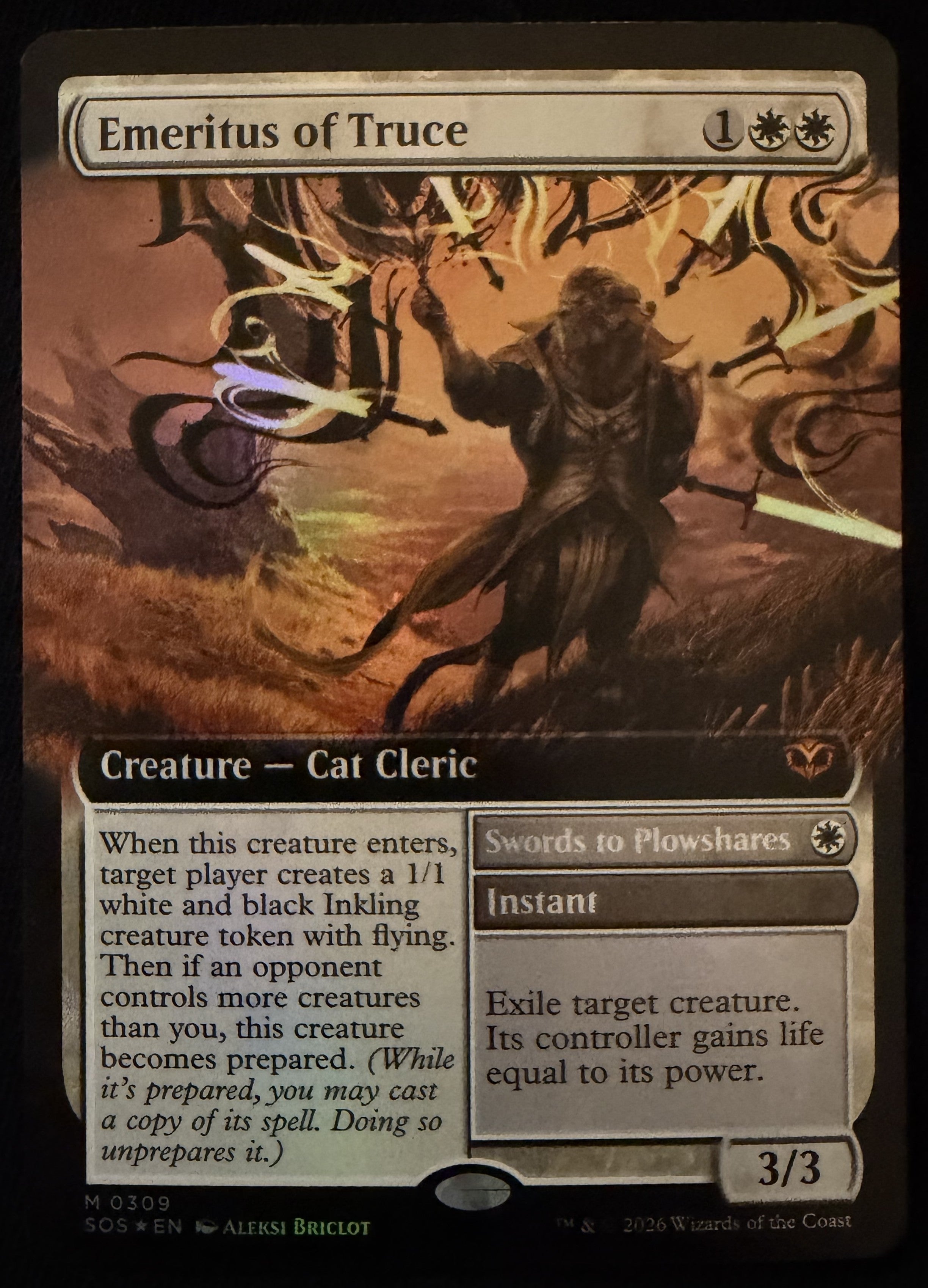 Emeritus of Truce Foil (Extended Art) - Secrets of Strixhaven (SOS)